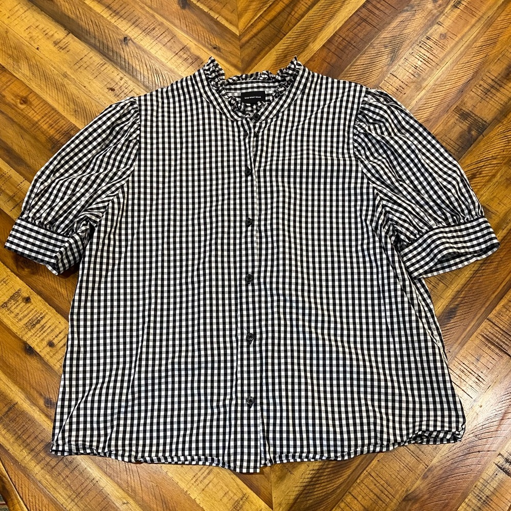 Who What Wear Gingham Button-down Shirt